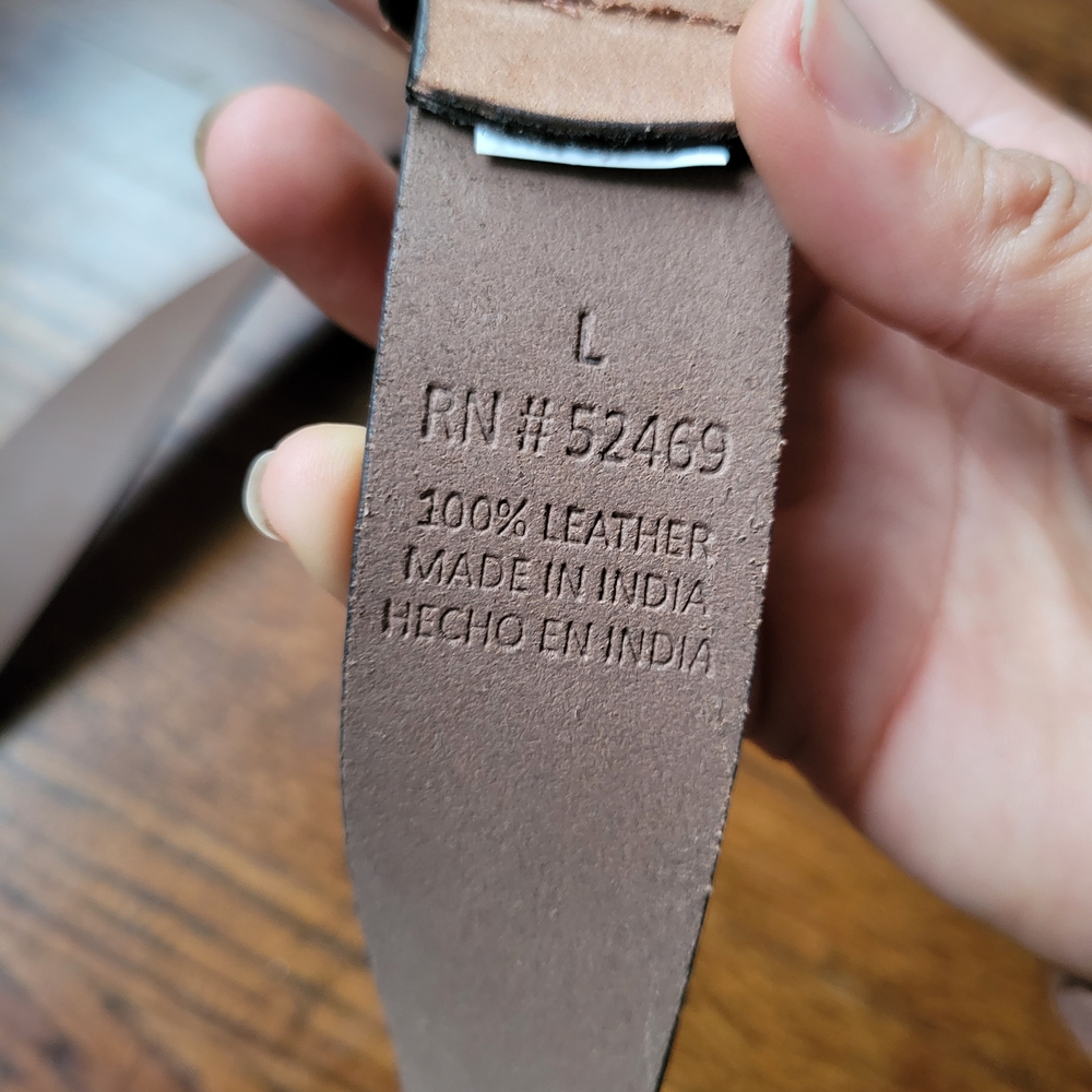Time and Tru L Women’s Leather Belt Cognac Western, Casual - Picture 7 of 11